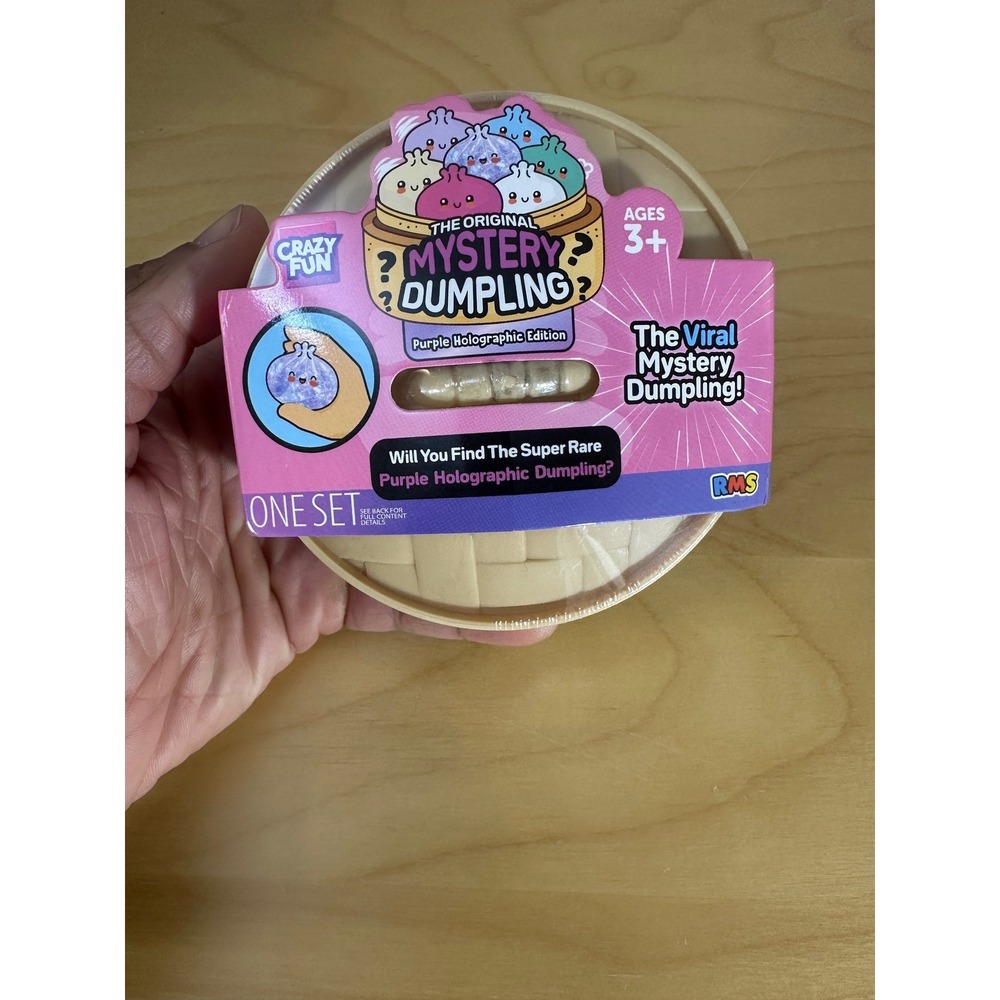 RMS Crazy Fun Squishy Purple Holographic Edition Mystery Dumpling Sealed